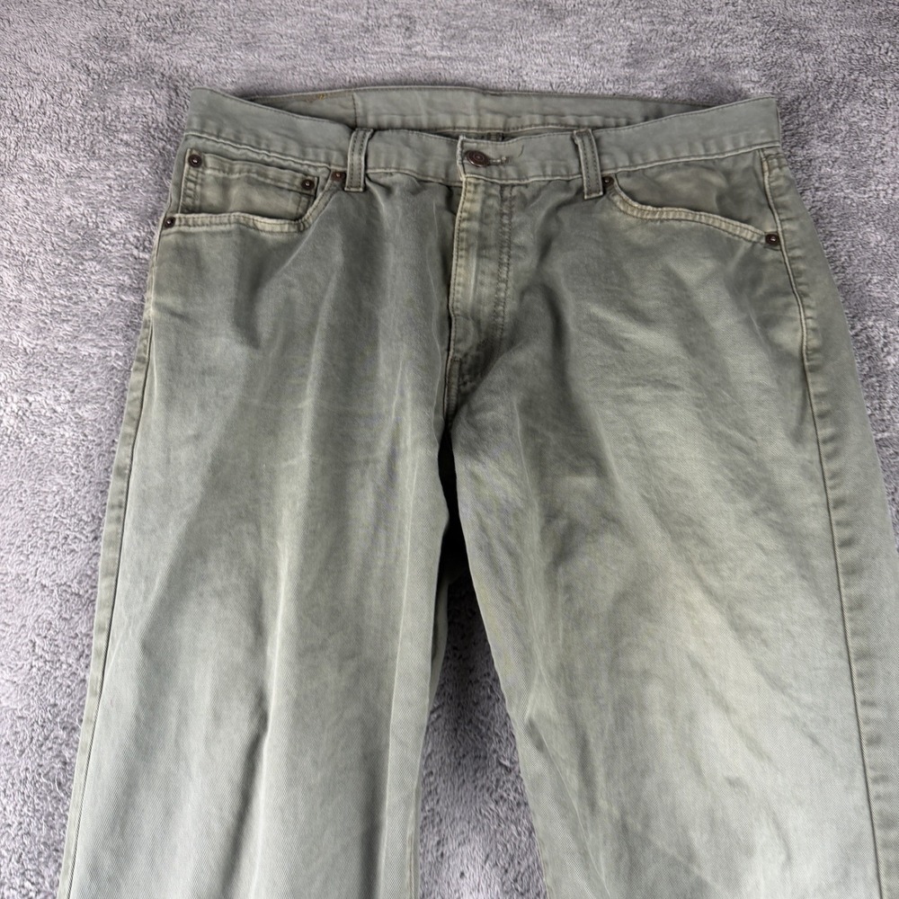Levis 581 64 Straight Regular Fit Jeans Mens 36x31 Green Mid Rise - Picture 3 of 14
